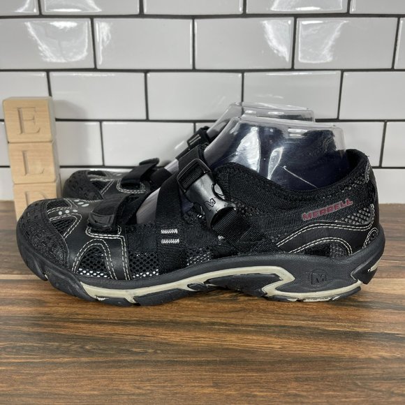 Merrell Shoes - Merrell Waterpro Sable Women's Size 7 Shoes Black Vibram Water Trail Sneakers
